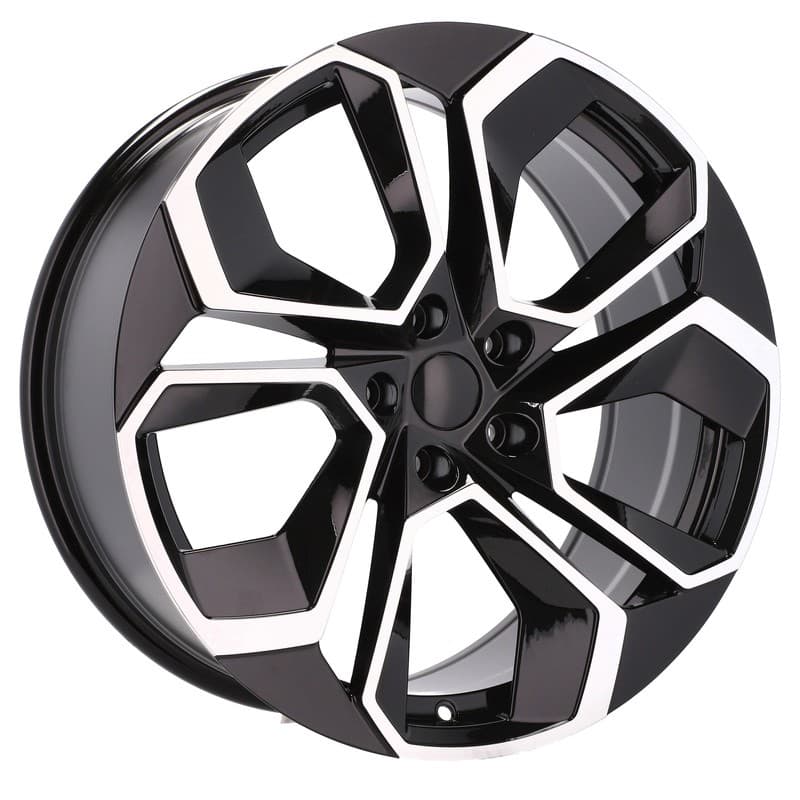 4 jantes 7.5 17 5x112 design skoda noir brillant