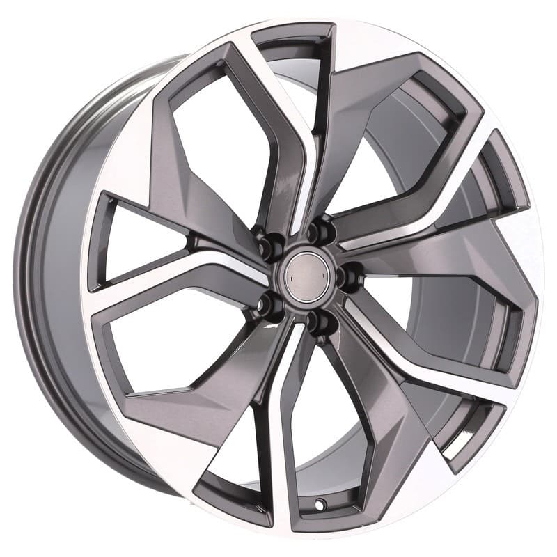4 jantes 9.5 21 5x112 design audi gris brillant