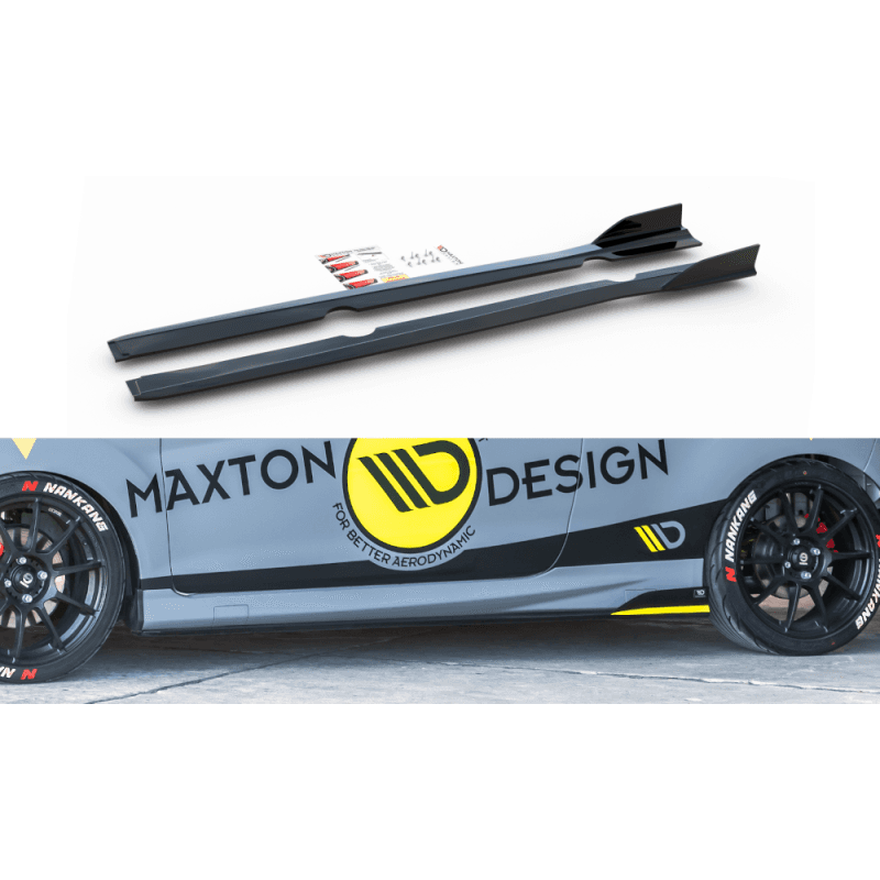 Side skirts diffusers ford fiesta 7 st facelift
