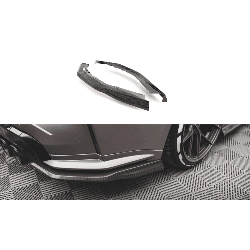 Carbon fiber rear side splitters bmw m4 g82