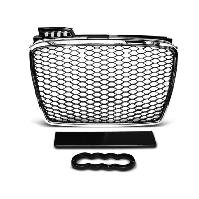 Grille sport chrome s'adapte à audi a4 (b7) 11.04-03.08