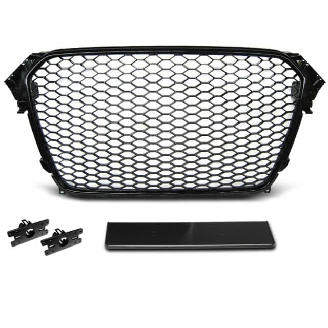 Grille sport noire brillante s'adapte à audi a4 (b8) 11.11-15