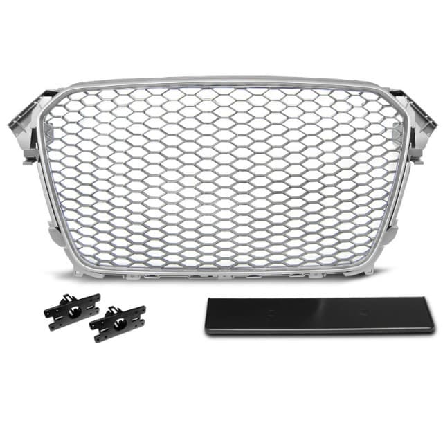 Grille sport silver s'adapte à l'audi a4 (b8) 11.11-15.