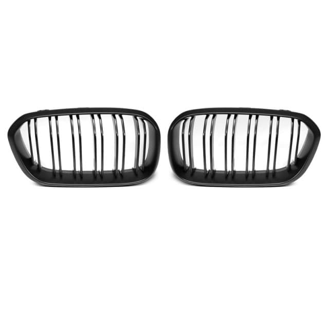 Grille noire mate double bar s'adapte aux bmw f20 f21 lci 15-18.