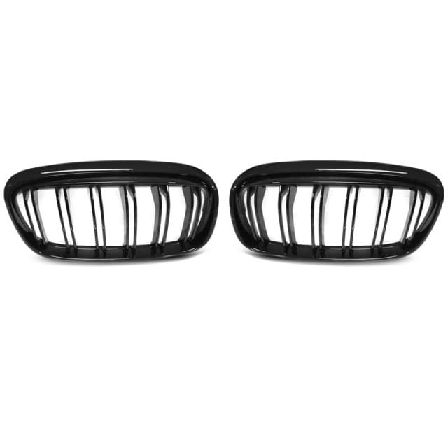 Grille noire brillante à double barre s'adapte aux bmw f45/f46 14-18