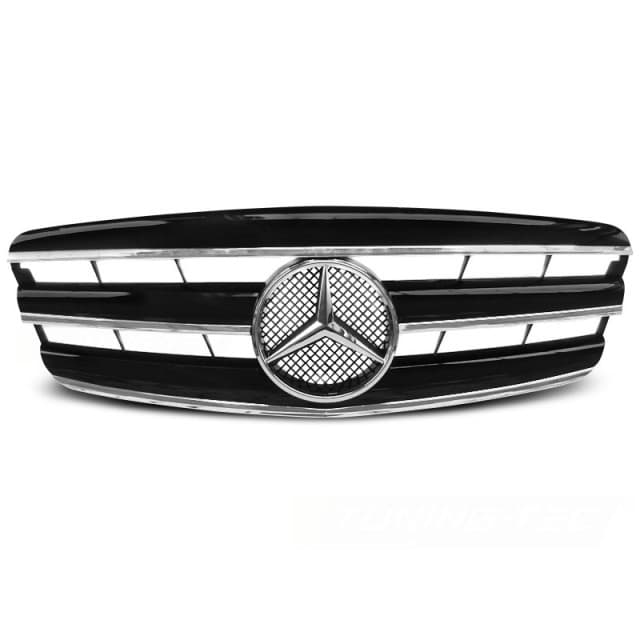 Grille sport noire chrome s'adapte à mercedes w221 05-09.