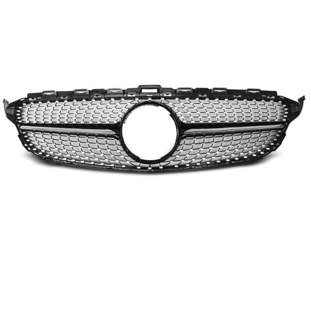 Grille sport noire brillante chrome convient à mercedes w205 14-18