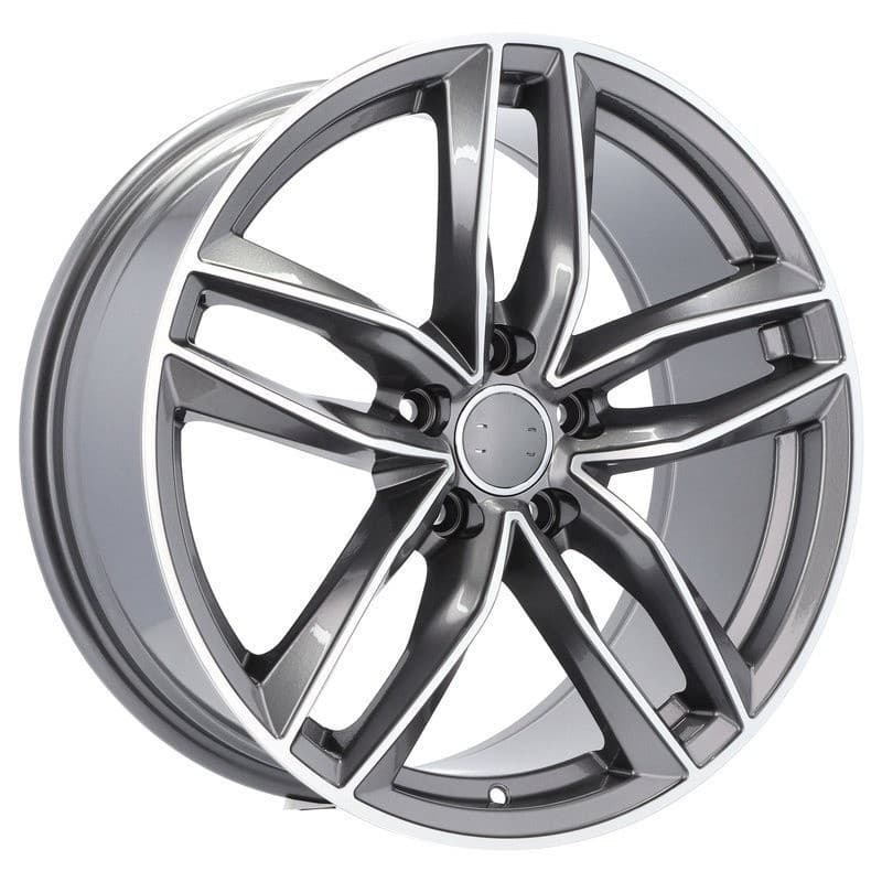 4 jantes 7.5 17 5x112 design audi gris brillant