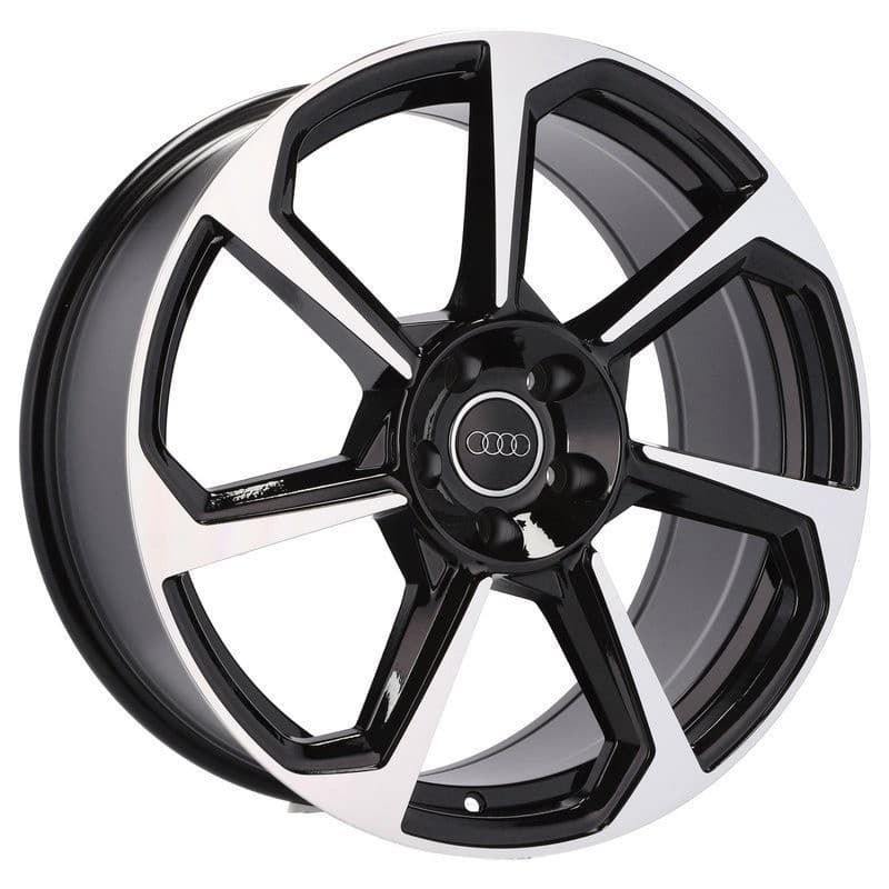 4 jantes 8.5 19 5x112 design audi noir brillant