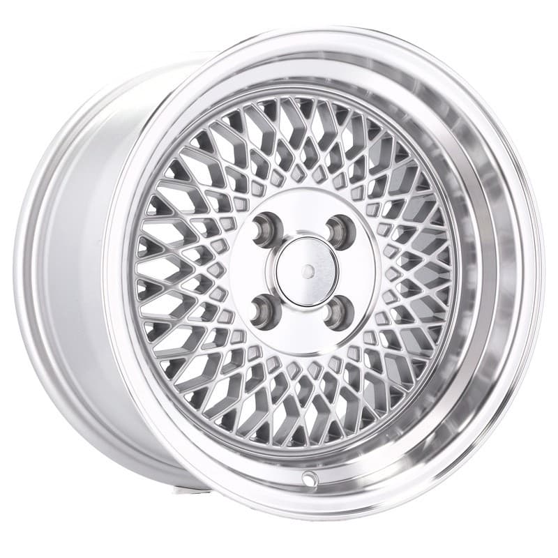 4 jantes 8.25 15 4x100 argent brillant