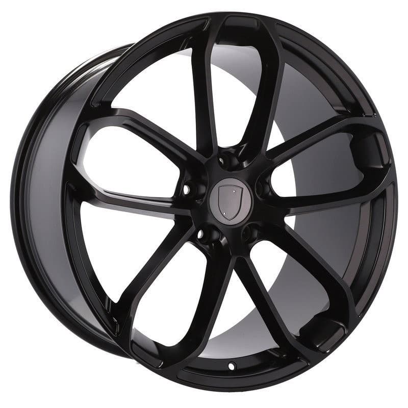 4 jantes 9.5 22 5x130 design porsche noir mat