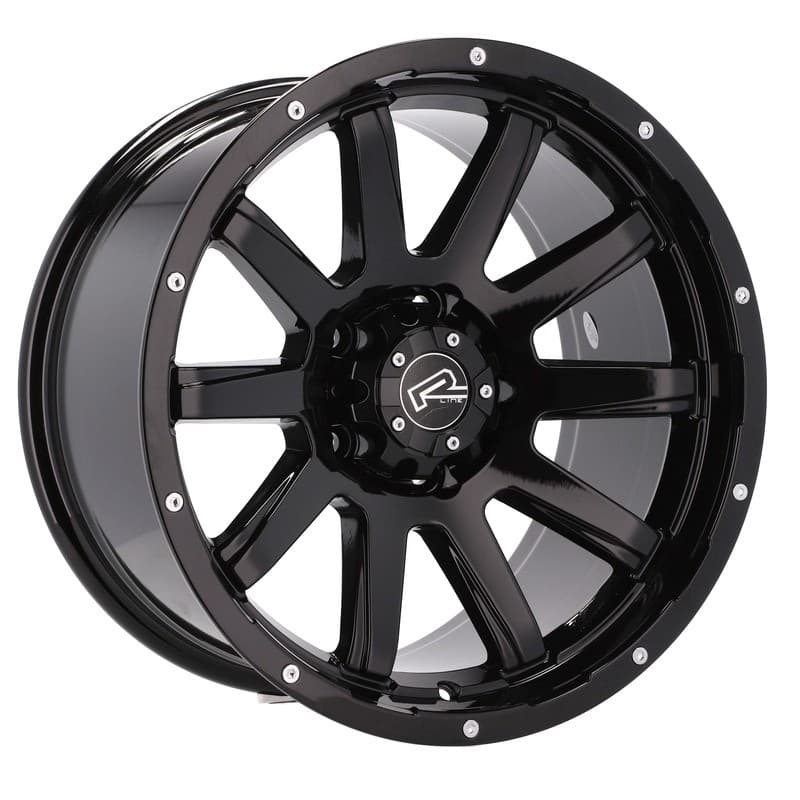 4 jantes 9.0 17 5x139.7 noir brillant