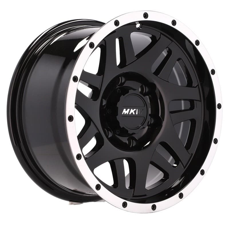 4 jantes 8.0 15 6x139.7 noir brillant