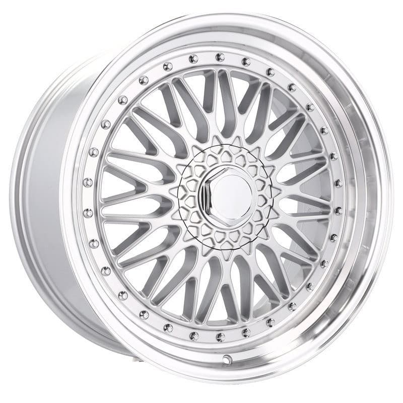4 jantes 8.5 17 5x112 argent brillant