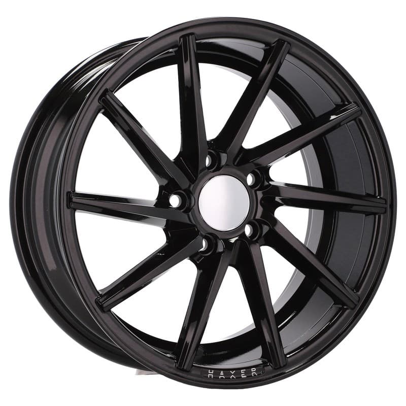 4 jantes 7.5 17 5x114.3 noir brillant