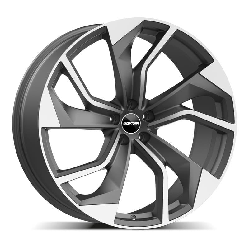 4 jantes 10.0 21 5x112 gris brillant