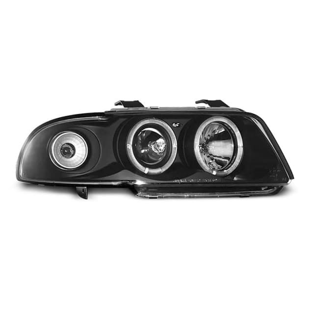Phares angel eyes noirs s'adaptent à audi a4 11.94-12.98
