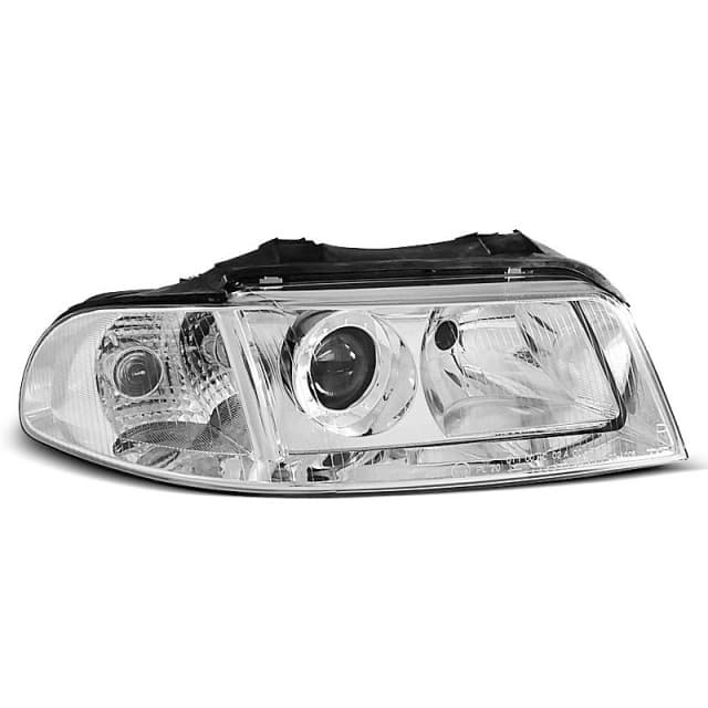 Phares chromés s'adaptent à audi a4 01.99-11.00
