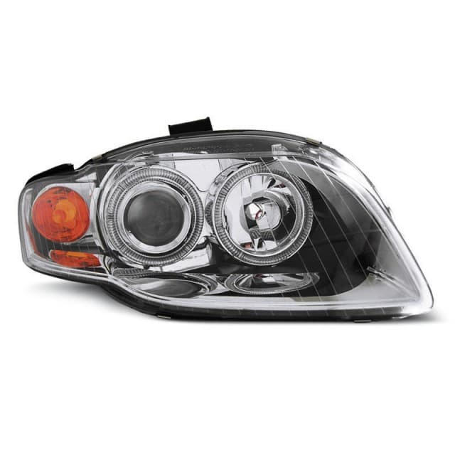 Phares angel eyes chrome s'adaptent à audi a4 b7 11.04-03.08