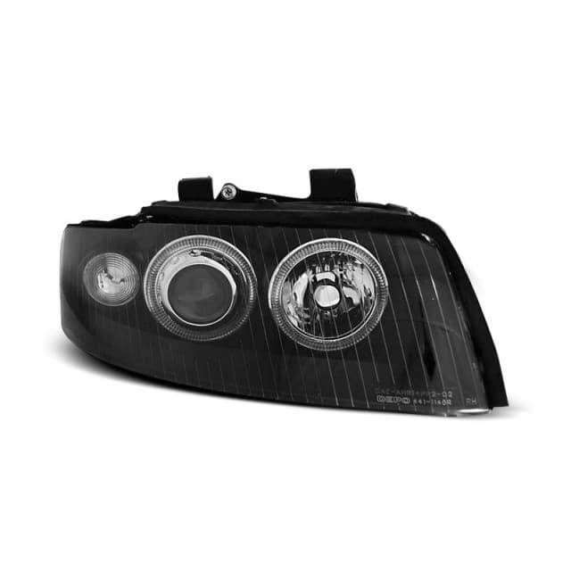 Phares xenon yeux d'ange noirs s'adaptent à audi a4 10.00-10.04