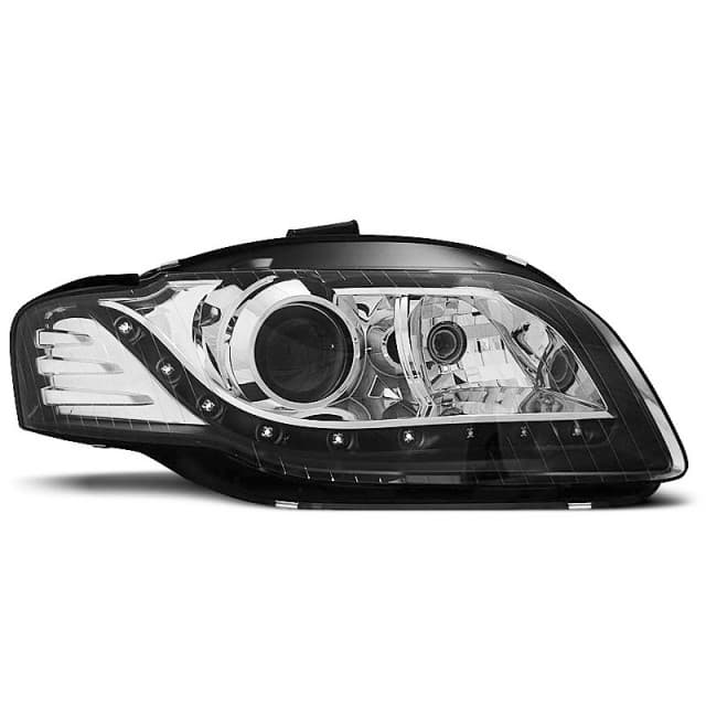 Phares de jour noirs s'adaptent à audi a4 b7 11.04-03.08