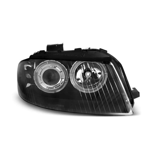 Phares angel eyes noirs s'adaptent à audi a3 8p 05.03-03.08