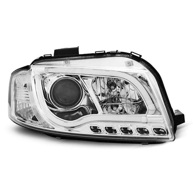 Tube de phare lumière drl chrome s'adapte à audi a3 8p 05.03-03.08