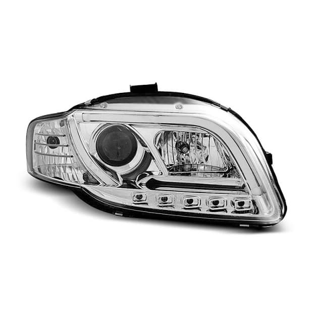 Phare tube lumière drl chrome s'adapte à audi a4 b7 11.04-03.08
