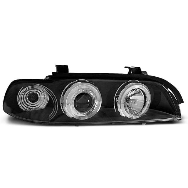 Phares angel eyes noirs s'adaptent à bmw e39 09.95-06.03