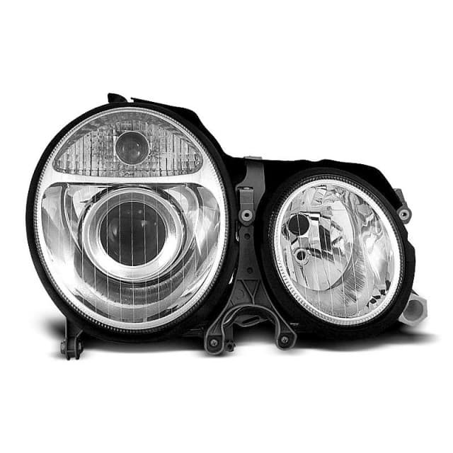 Phares chromés s'adaptent à mercedes w210 e-classe 06.99-03.02
