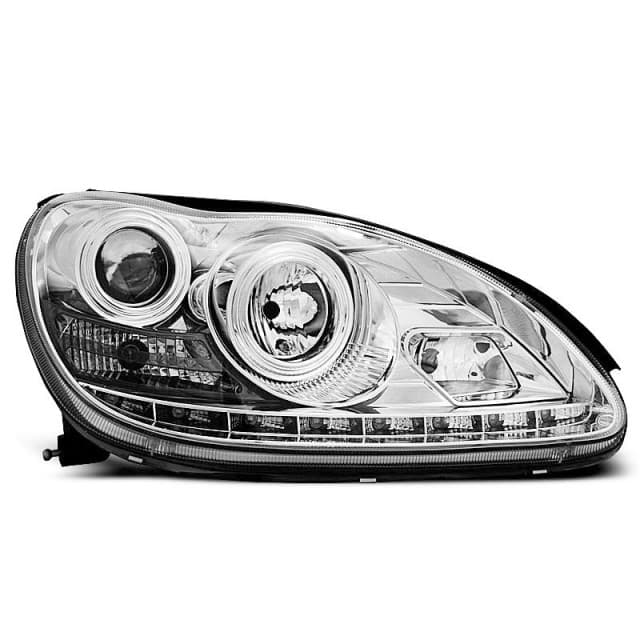 Phares de jour chrome s'adapte à mercedes w220 s-classe 09.98-05.05