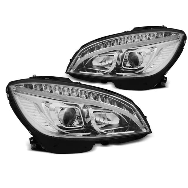 Tube de phare chrome s'adapte à mercedes w204 07-10