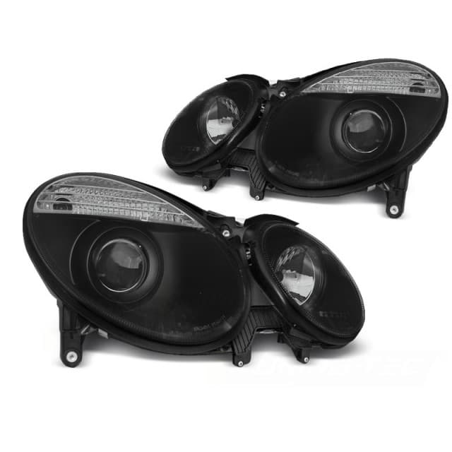 Phares noirs s'adaptent à mercedes w211 e-classe 05.06-09