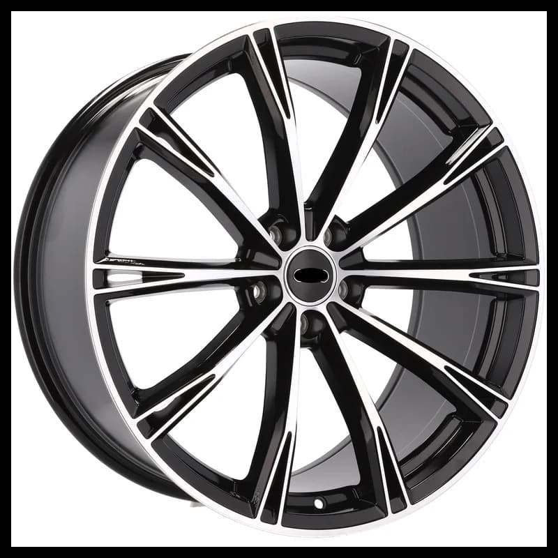 4 jantes 9.5 22 5x112 design audi noir brillant
