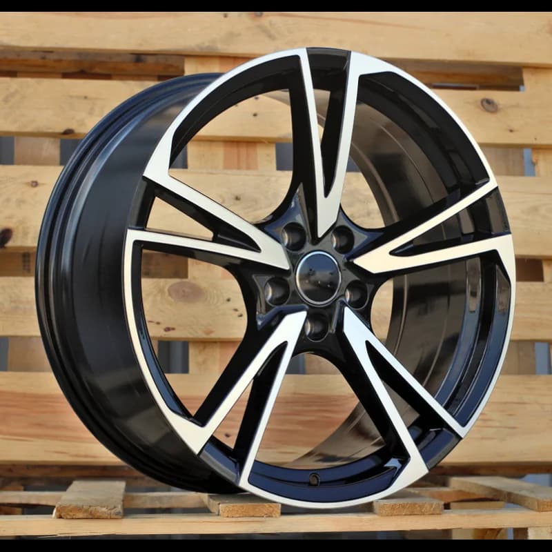 4 jantes 8.0 18 5x112 design audi noir brillant