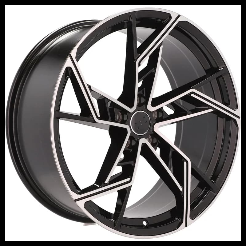 4 jantes 9.0 21 5x112 design audi noir brillant
