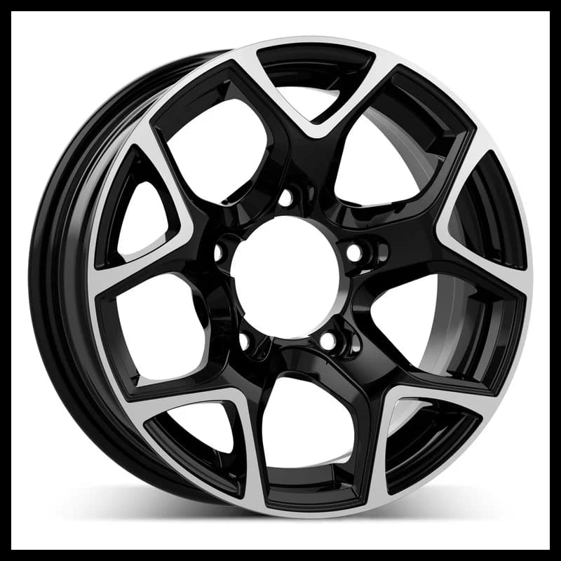4 jantes 5.5 15 5x139.7 noir brillant