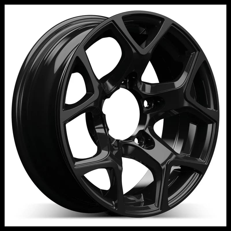 4 jantes 5.5 15 5x139.7 noir brillant