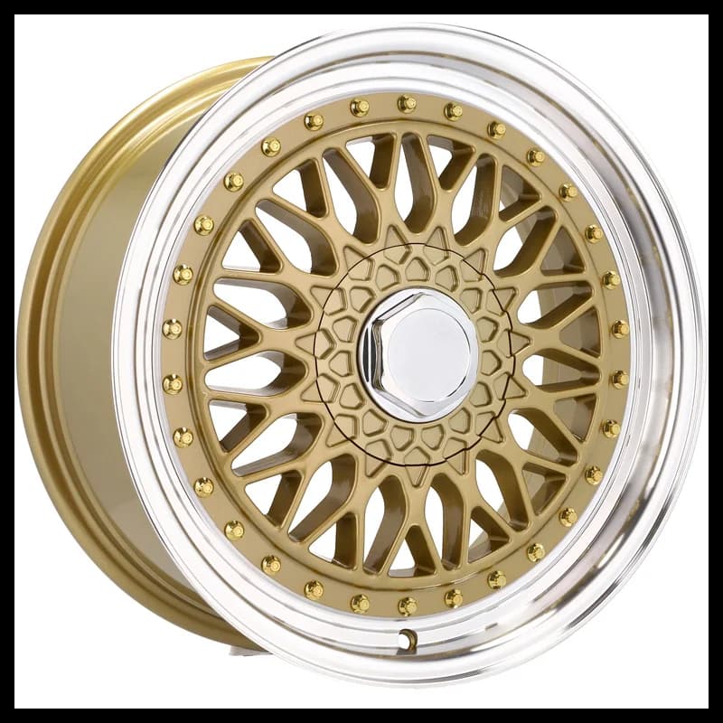 4 jantes 7.0 15 4x100 or brillant