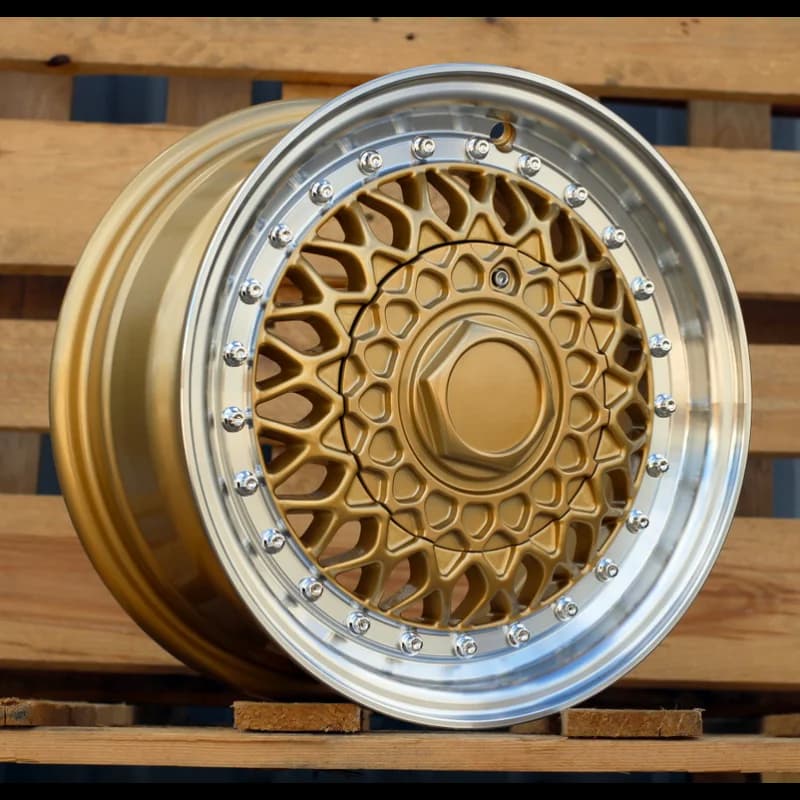 4 jantes 6.0 13 4x100 or brillant