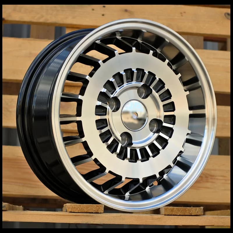 4 jantes 5.5 13 4x100 noir brillant