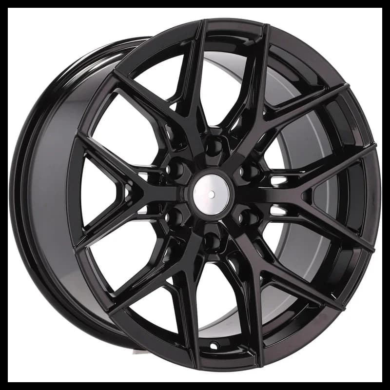 4 jantes 9.0 20 6x139.7 design toyota noir mat