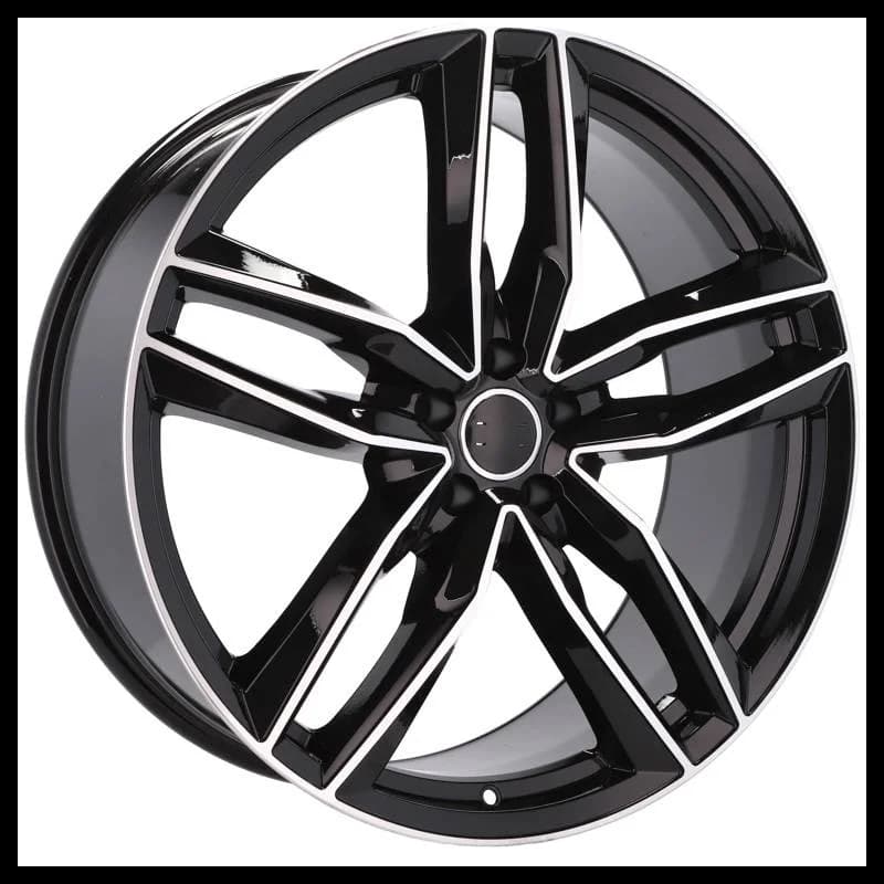 4 jantes 8.0 18 5x112 design audi noir brillant