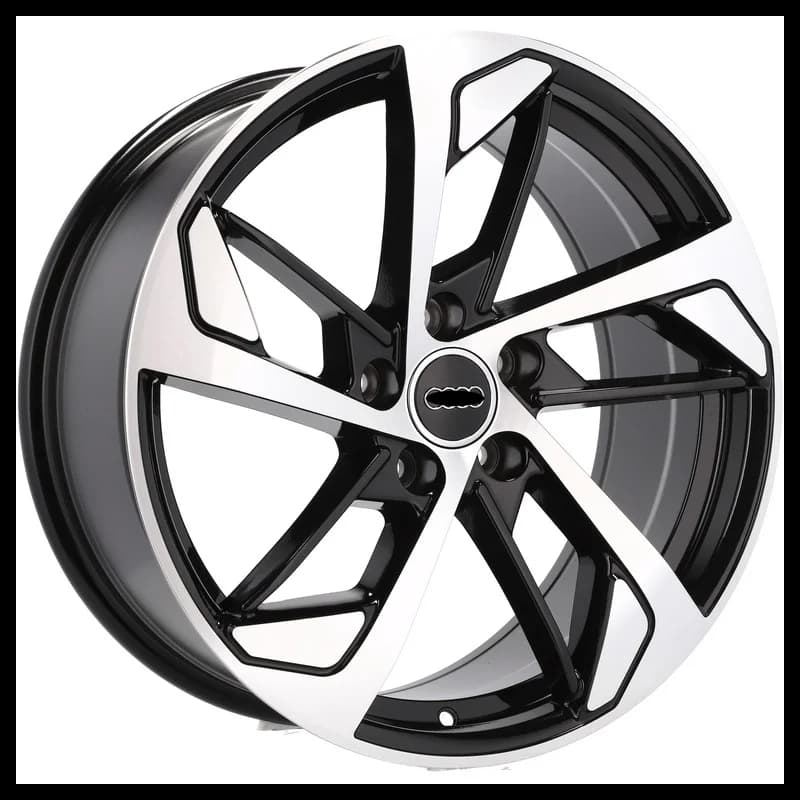 4 jantes 7.5 17 5x112 design audi noir brillant