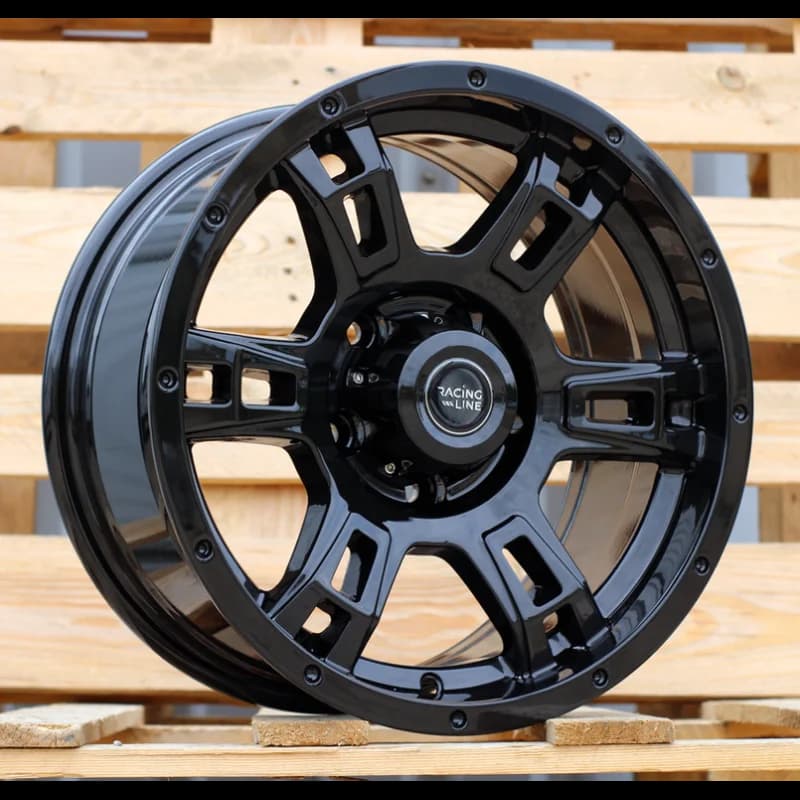 4 jantes 7.0 15 5x114.3 noir brillant