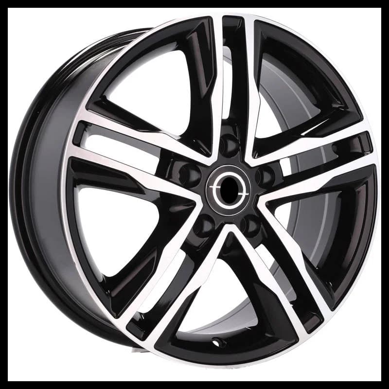 4 jantes 7.5 17 5x118 design opel noir brillant