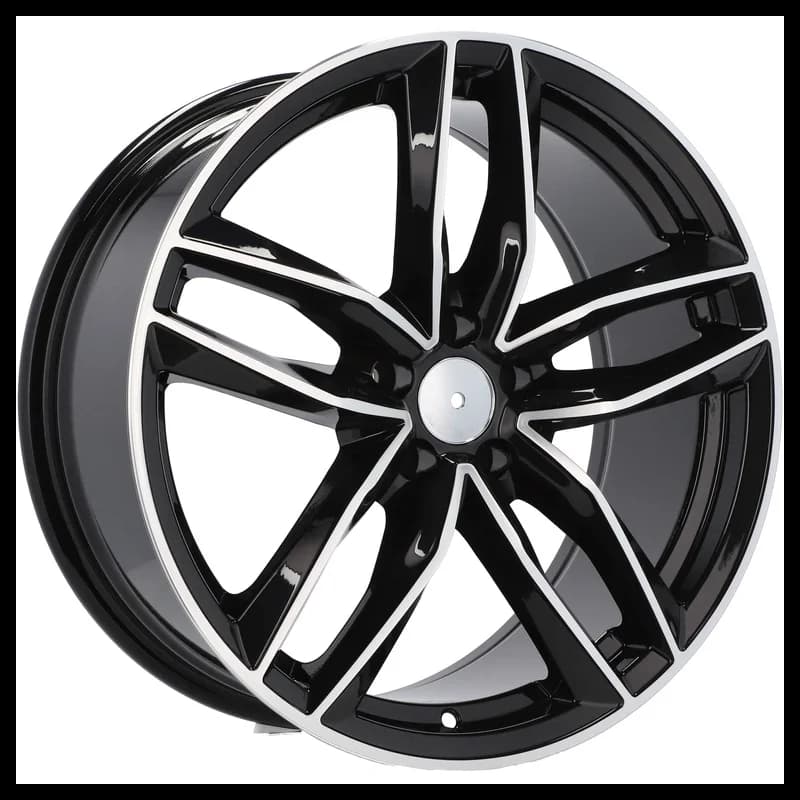 4 jantes 7.5 17 5x112 design audi noir brillant