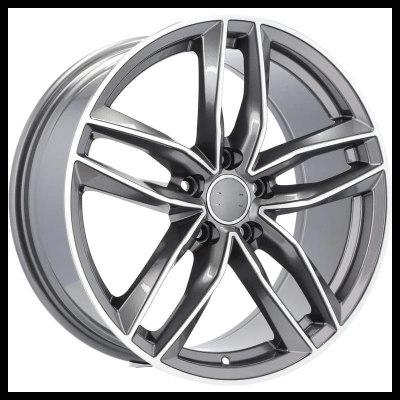 4 jantes 8.0 18 5x112 design audi gris brillant