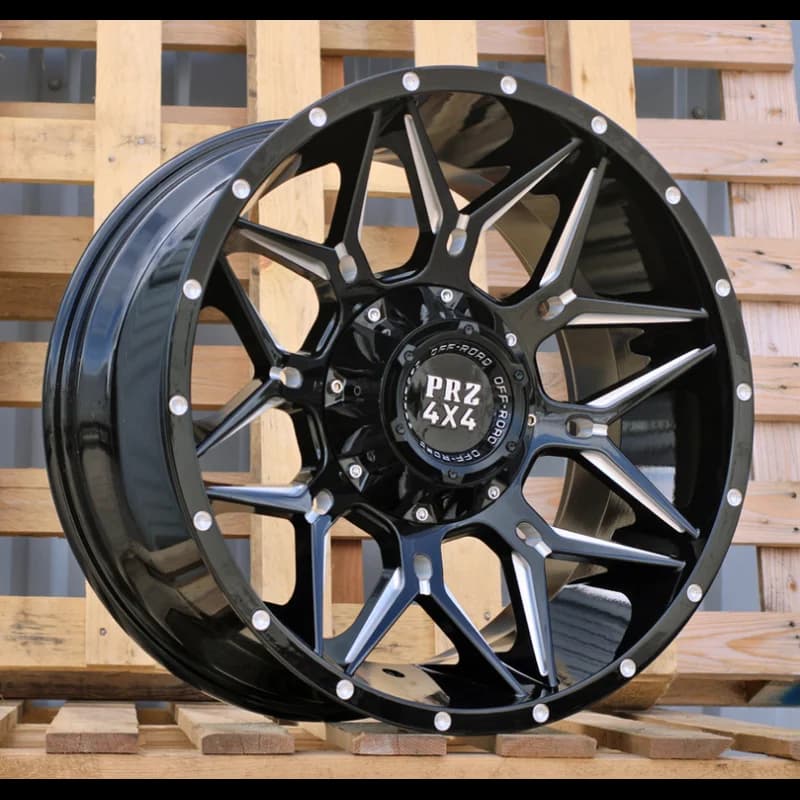 4 jantes 10.0 20 8x165.1 noir brillant