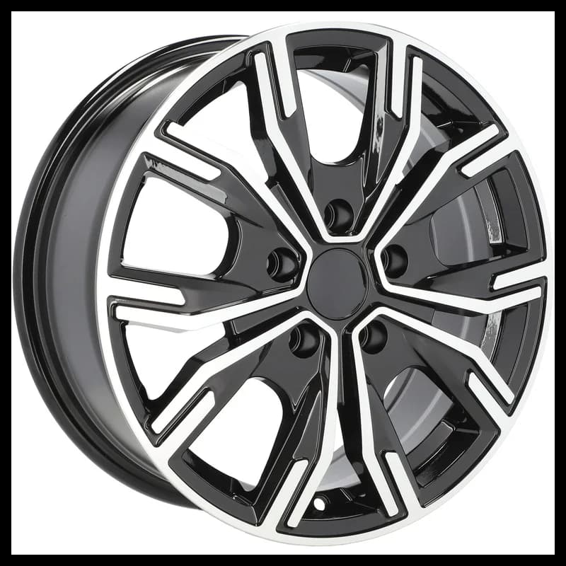 4 jantes 6.5 16 5x160 design ford noir brillant